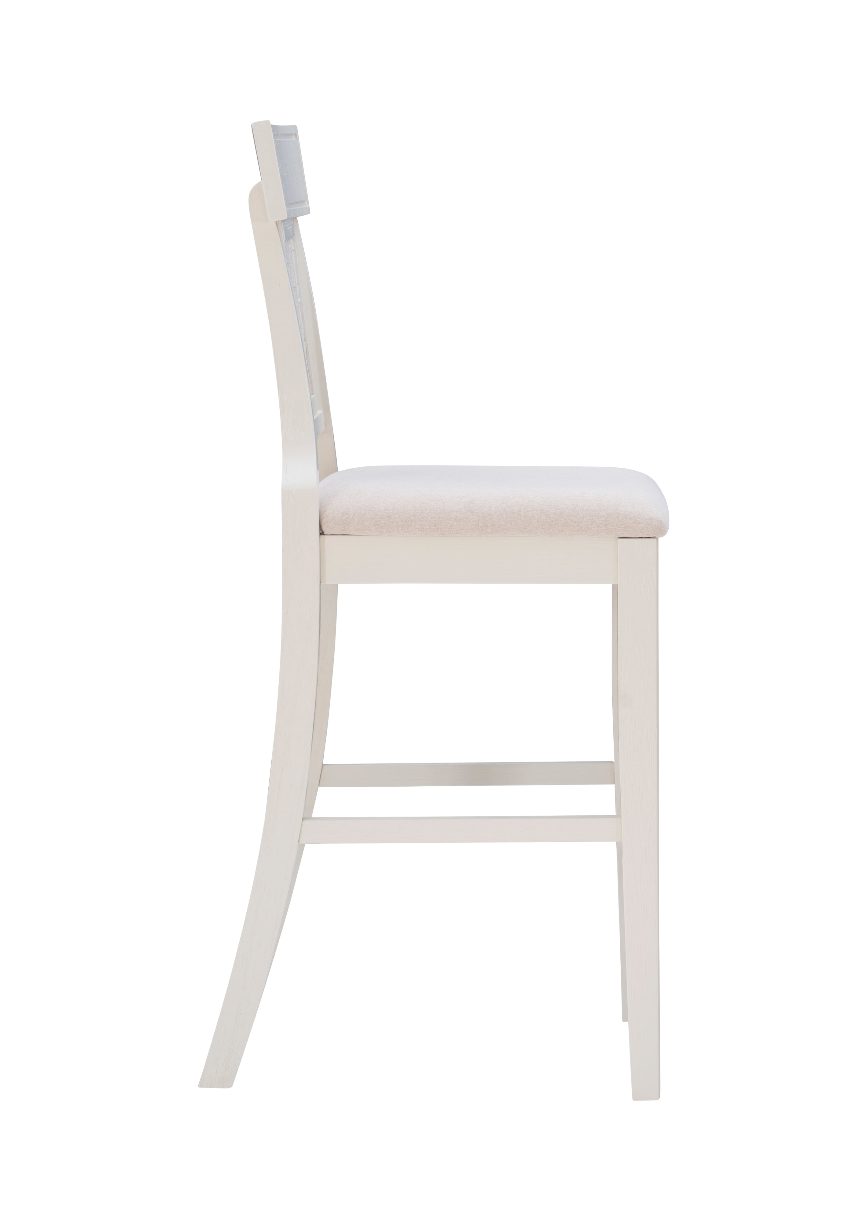 White Upholstered Bar Stool