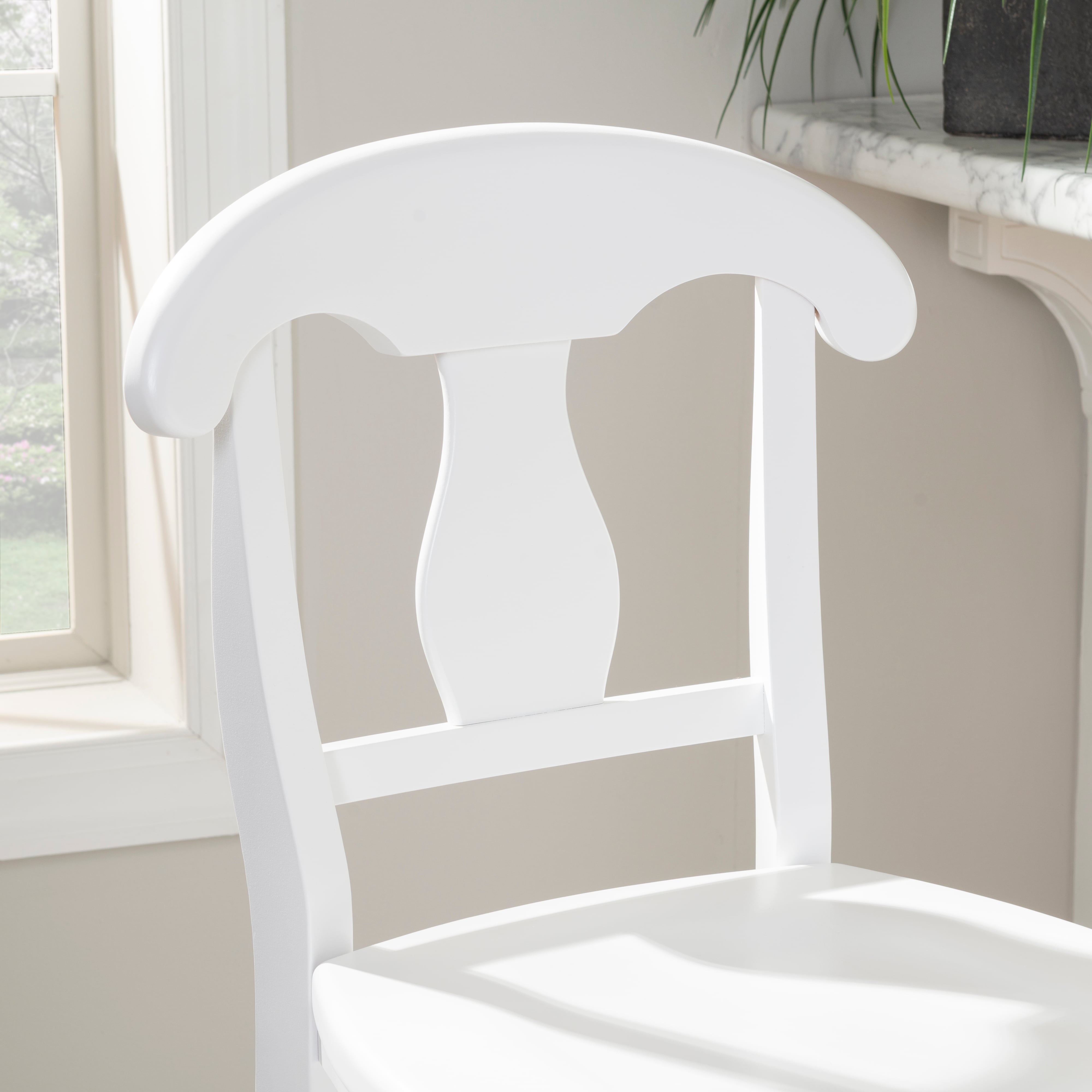 Linon VANDER AC120WHT02ASU Cottage-Style Bar Stool | Coconis