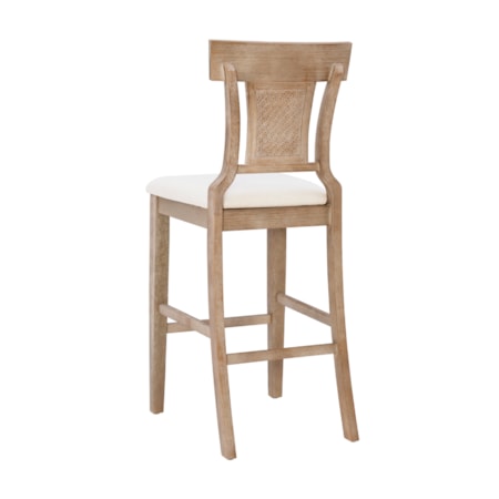 Gray Wash Upholstered Counter Stool