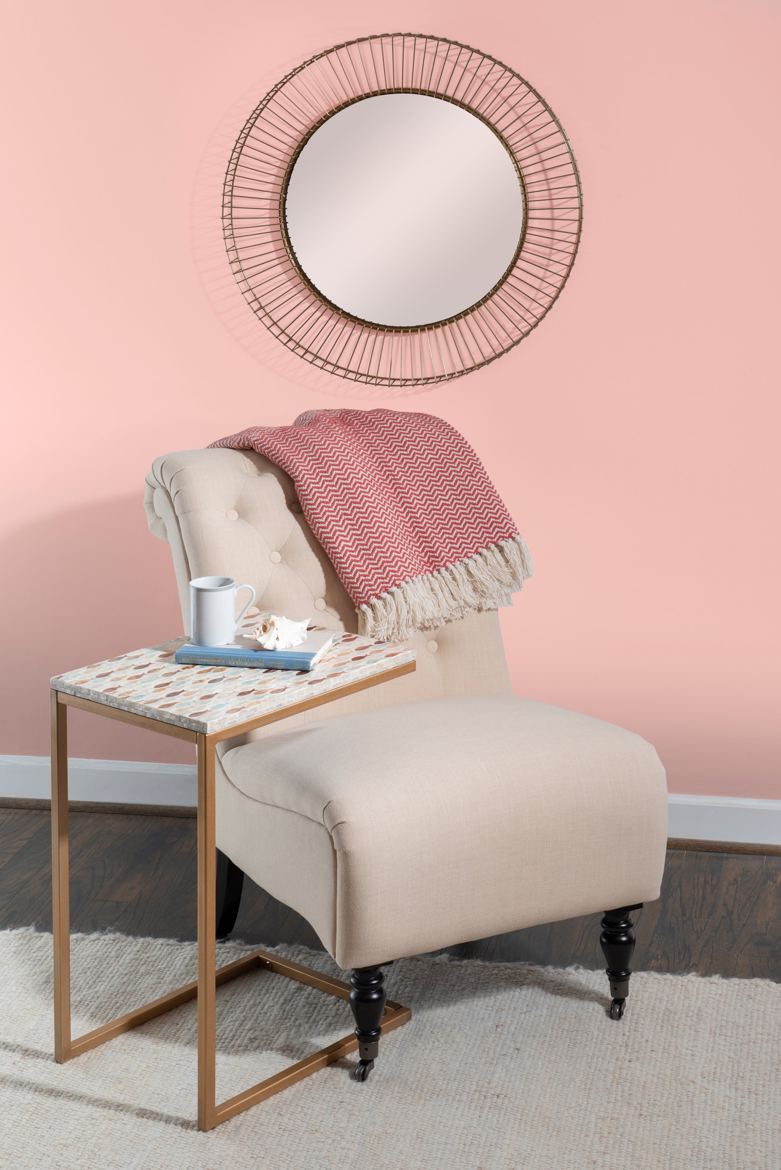 Linon Priscille  C-Shaped Accent Table 