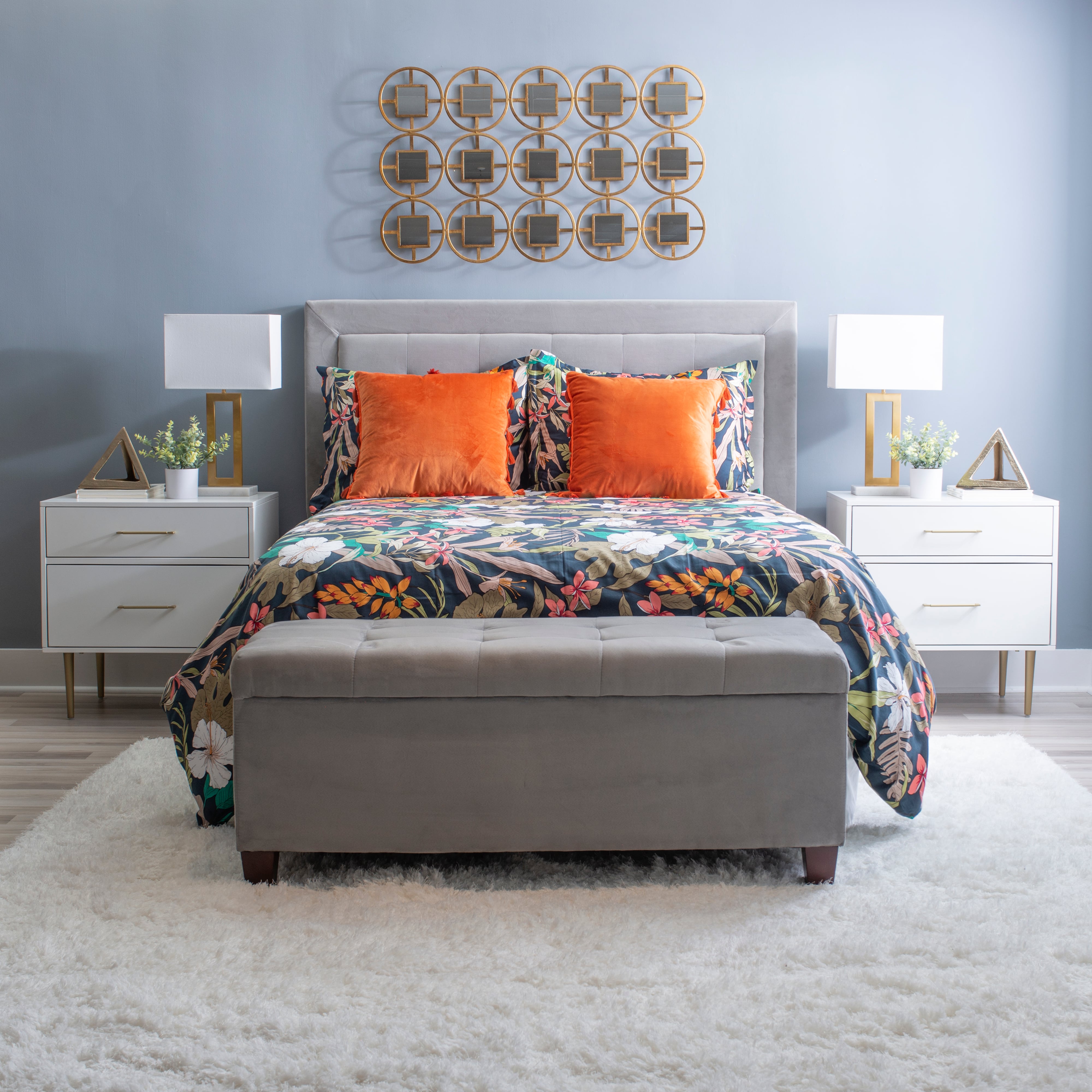 Linon GLORIA Glam 2 Drawer Night Stand