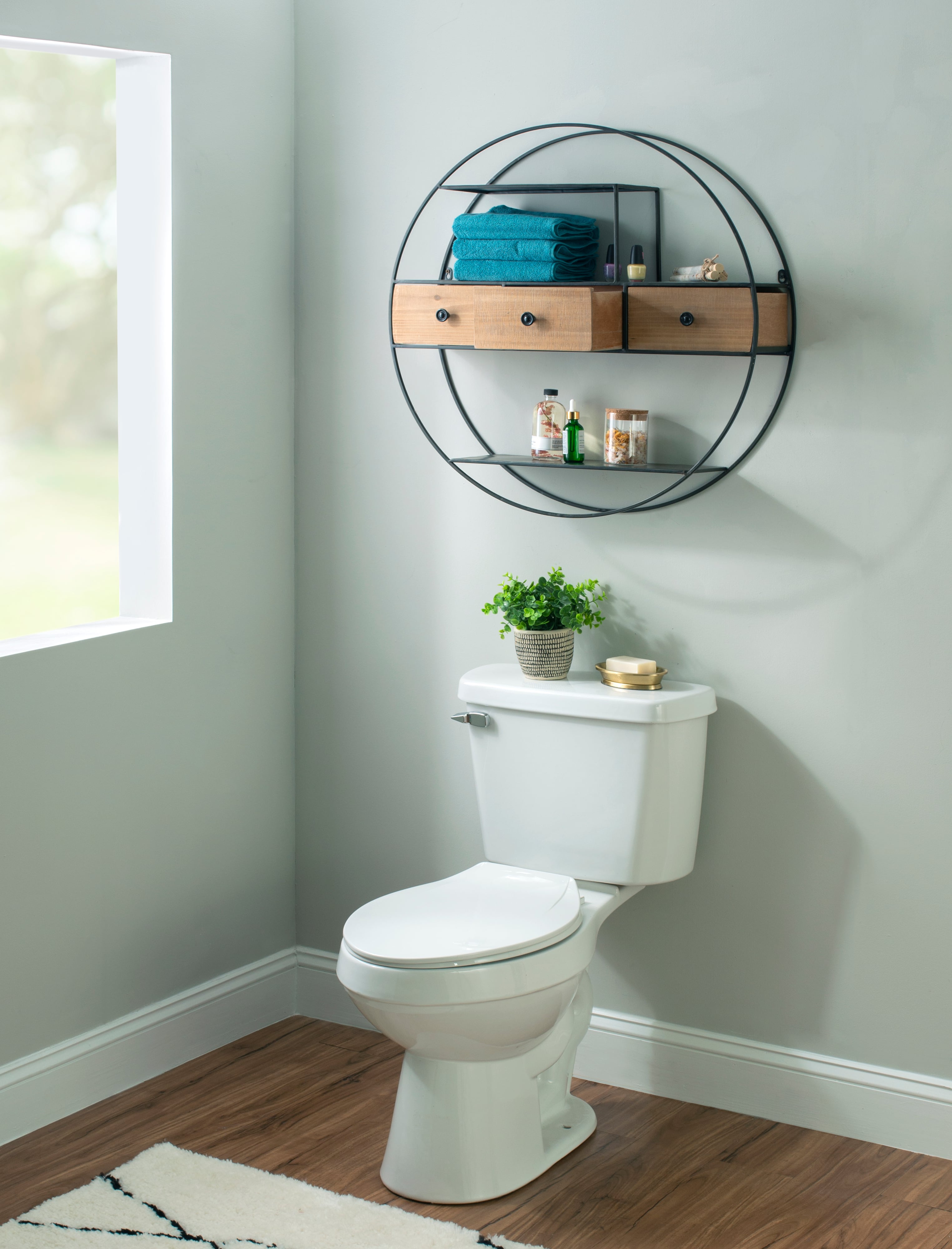 Wall Shelf with Drawers