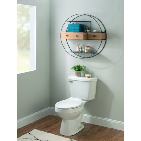 Wall Shelf with Drawers