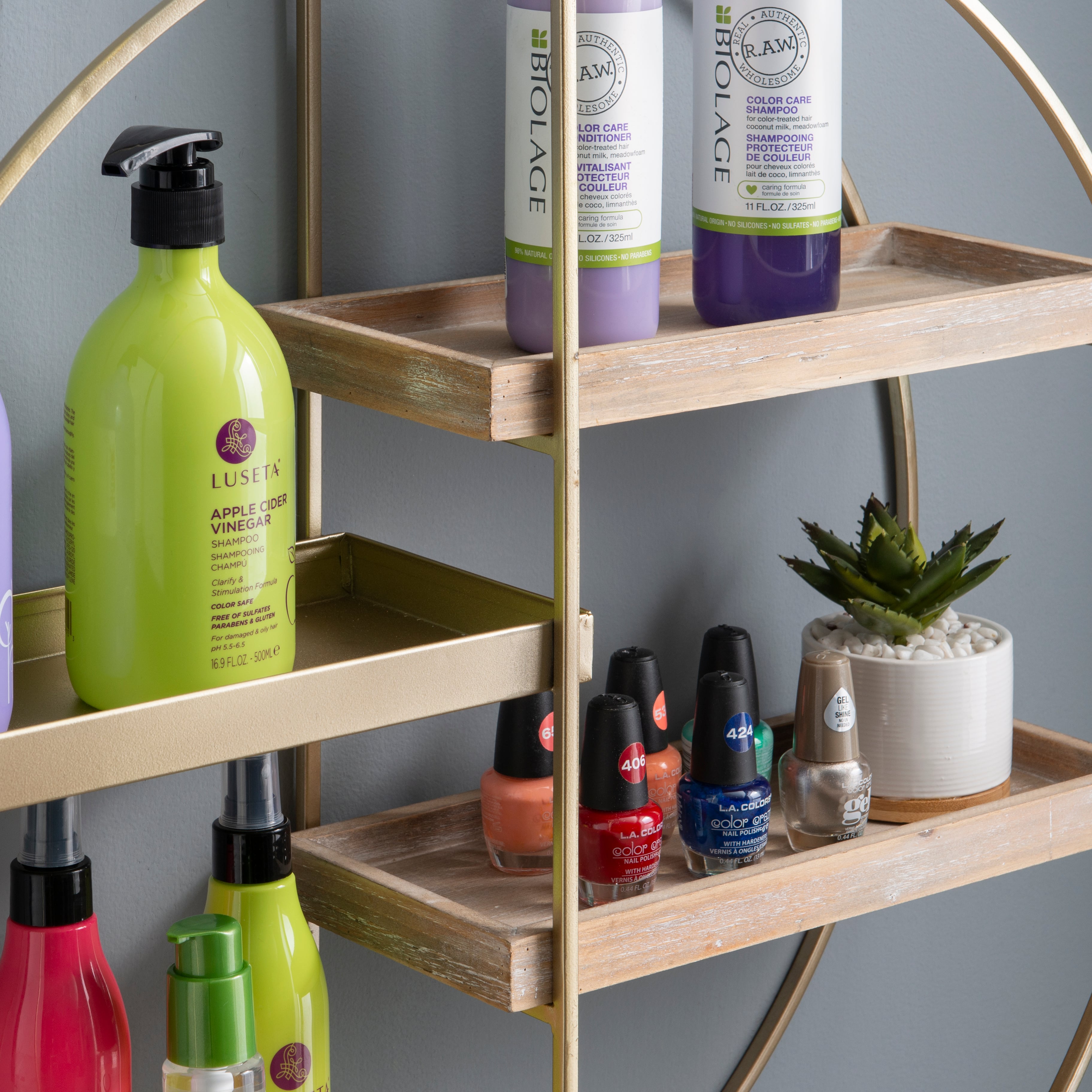 Linon Lindell 4-Shelf Wall Storage