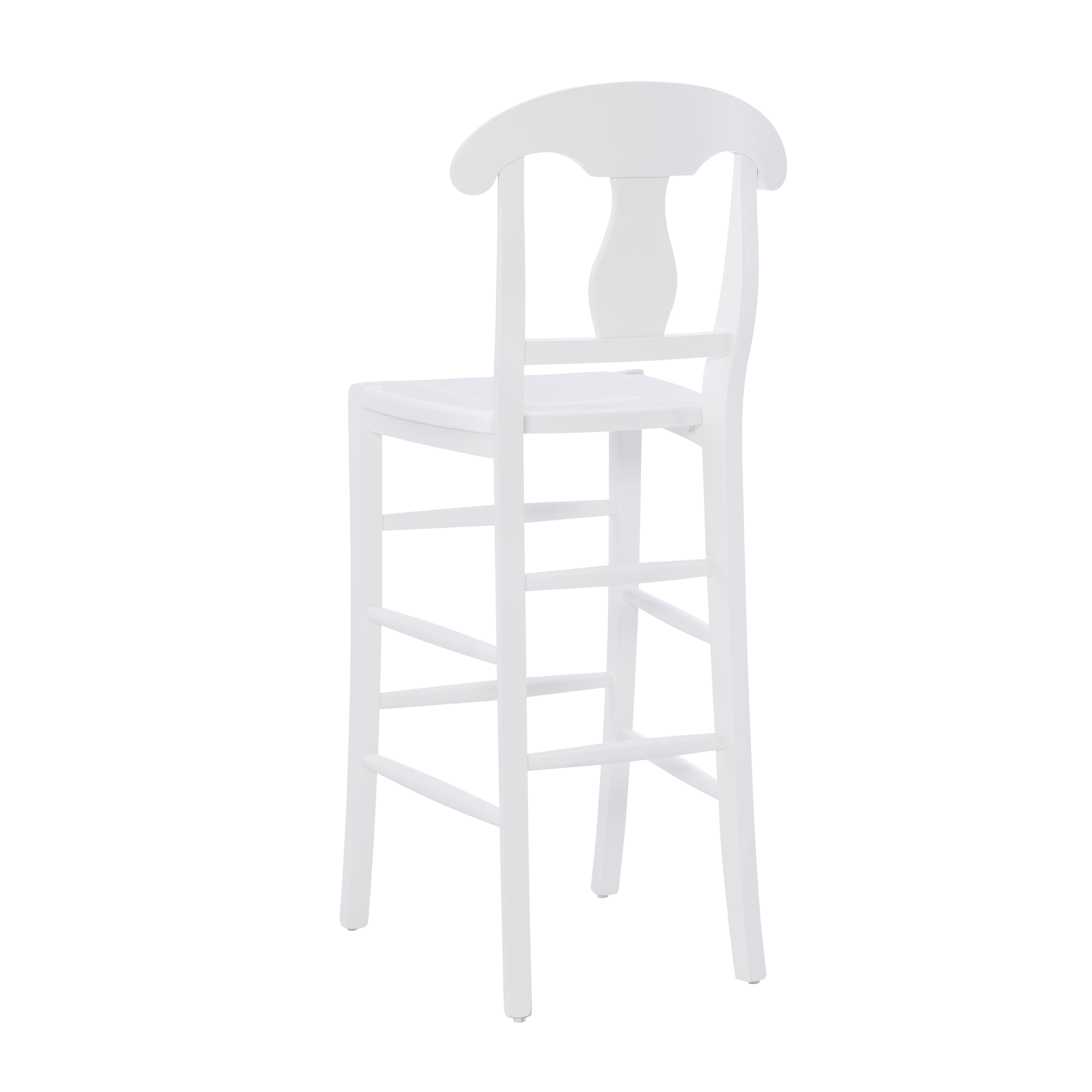 Linon VANDER AC120WHT02ASU Cottage-Style Bar Stool | Coconis