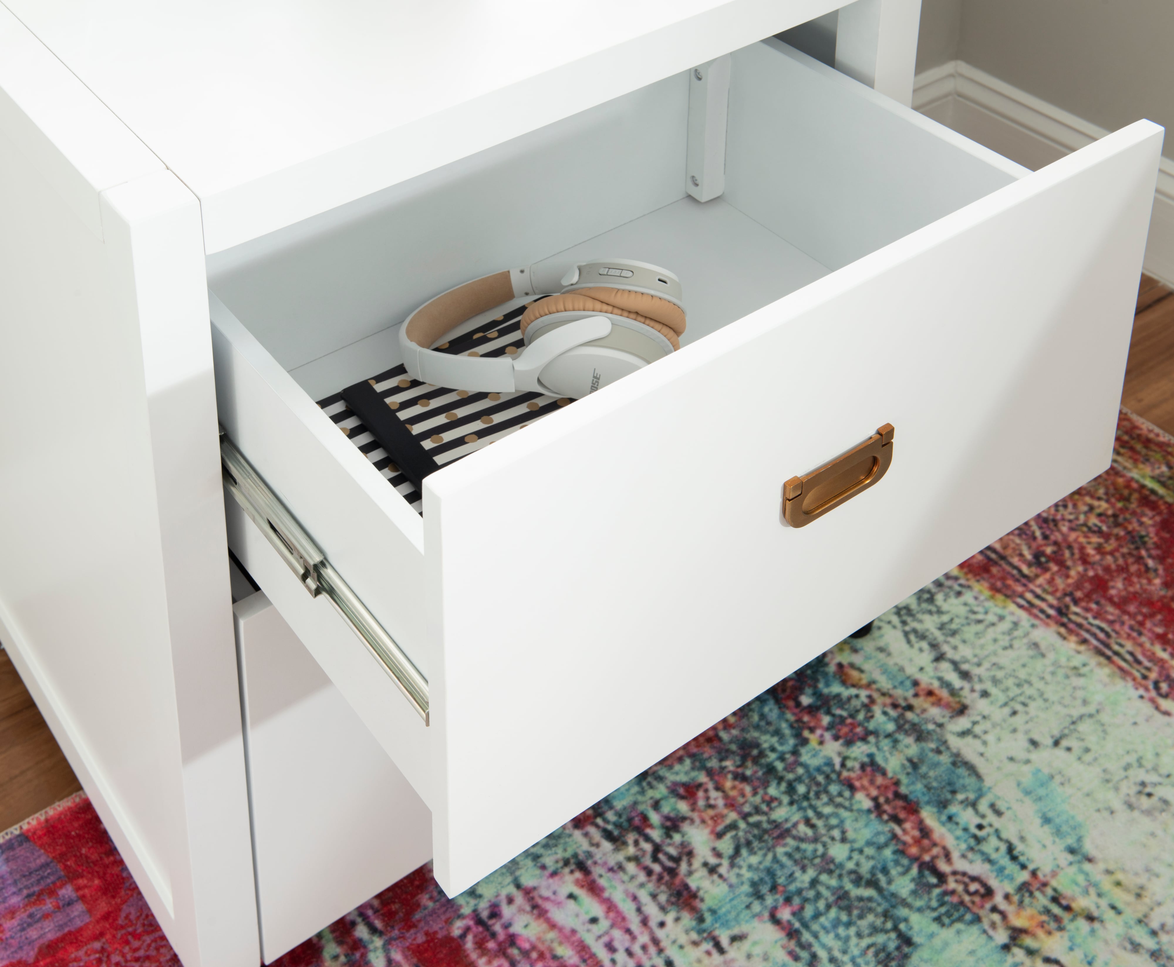 White 2-Drawer Filing Cabinet
