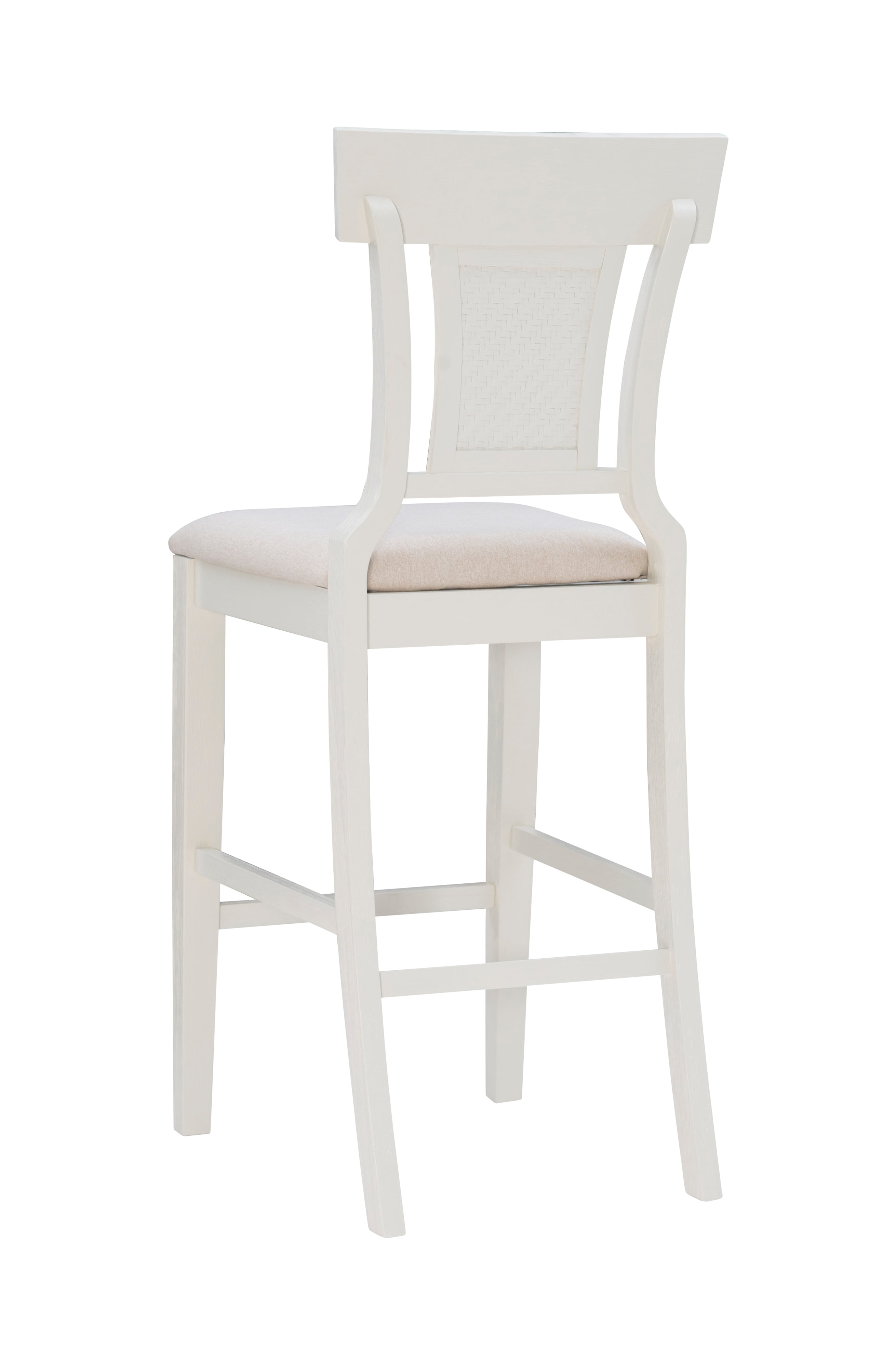 White Upholstered Bar Stool