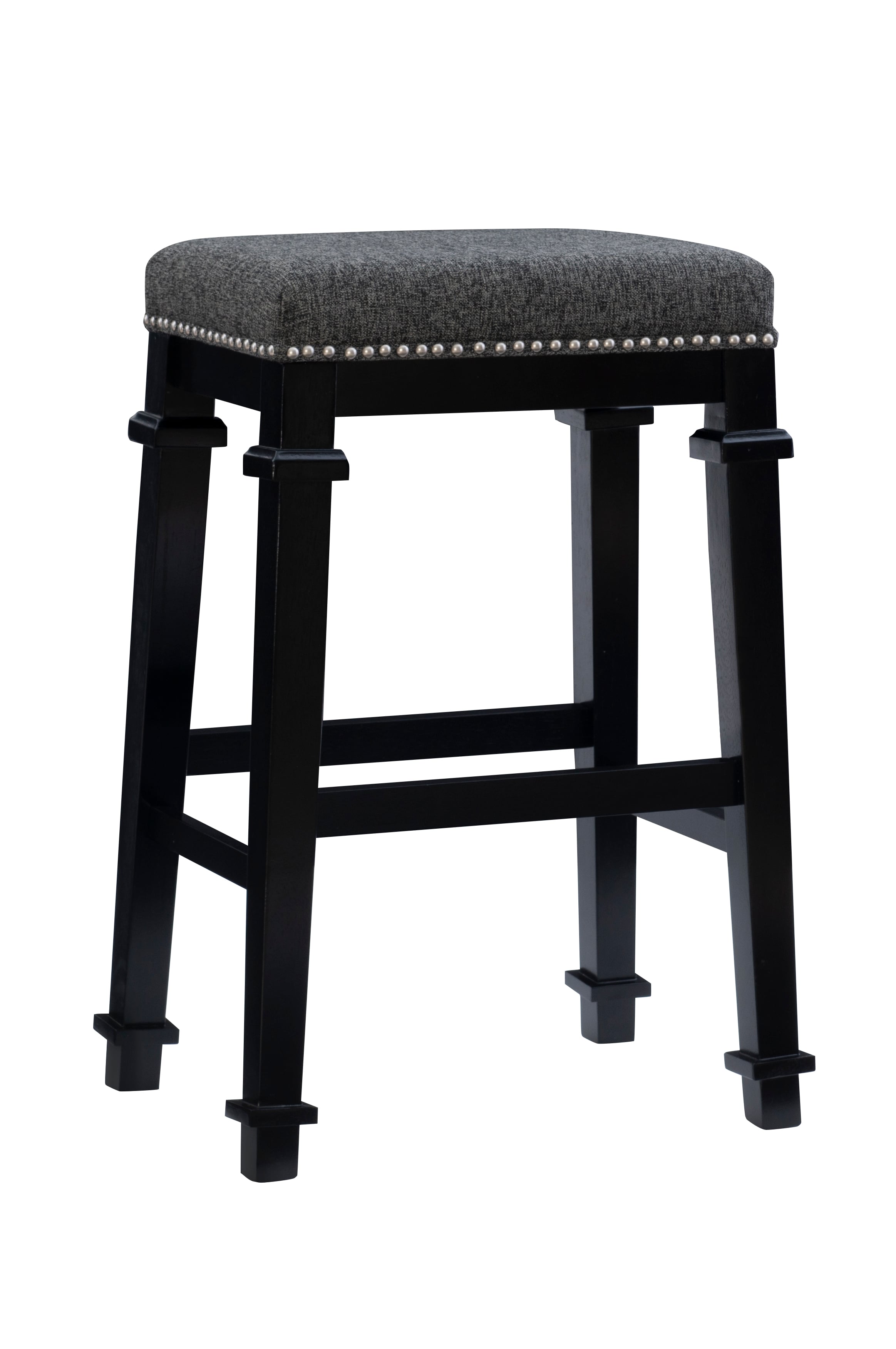 Backless Tweed Bar Stool