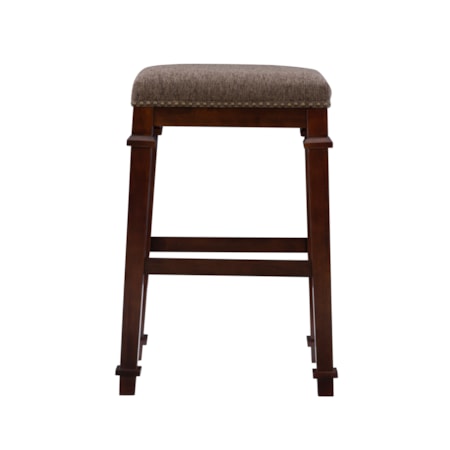 Backless Tweed Bar Stool