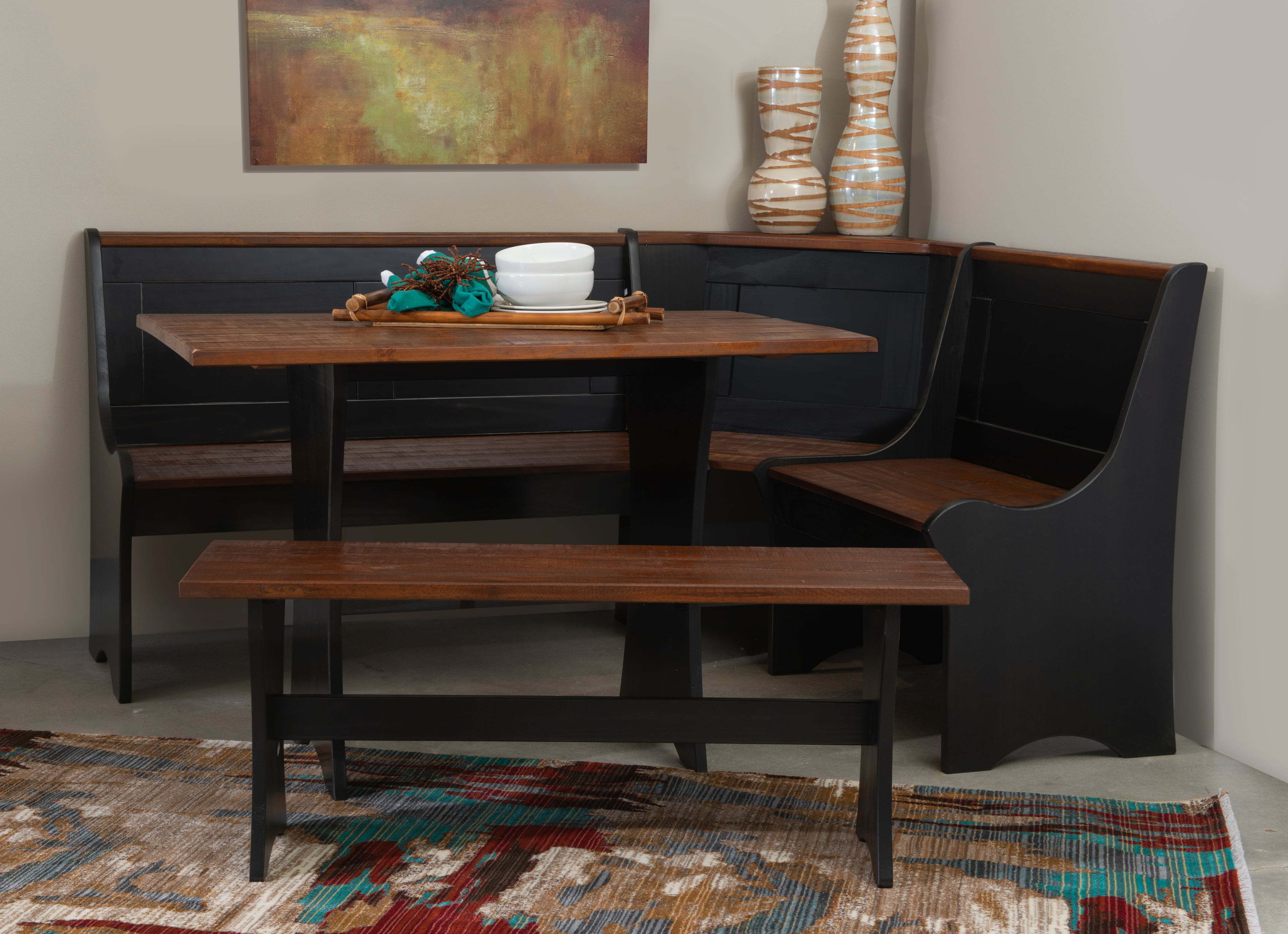 Coastal Nook Black/Walnut