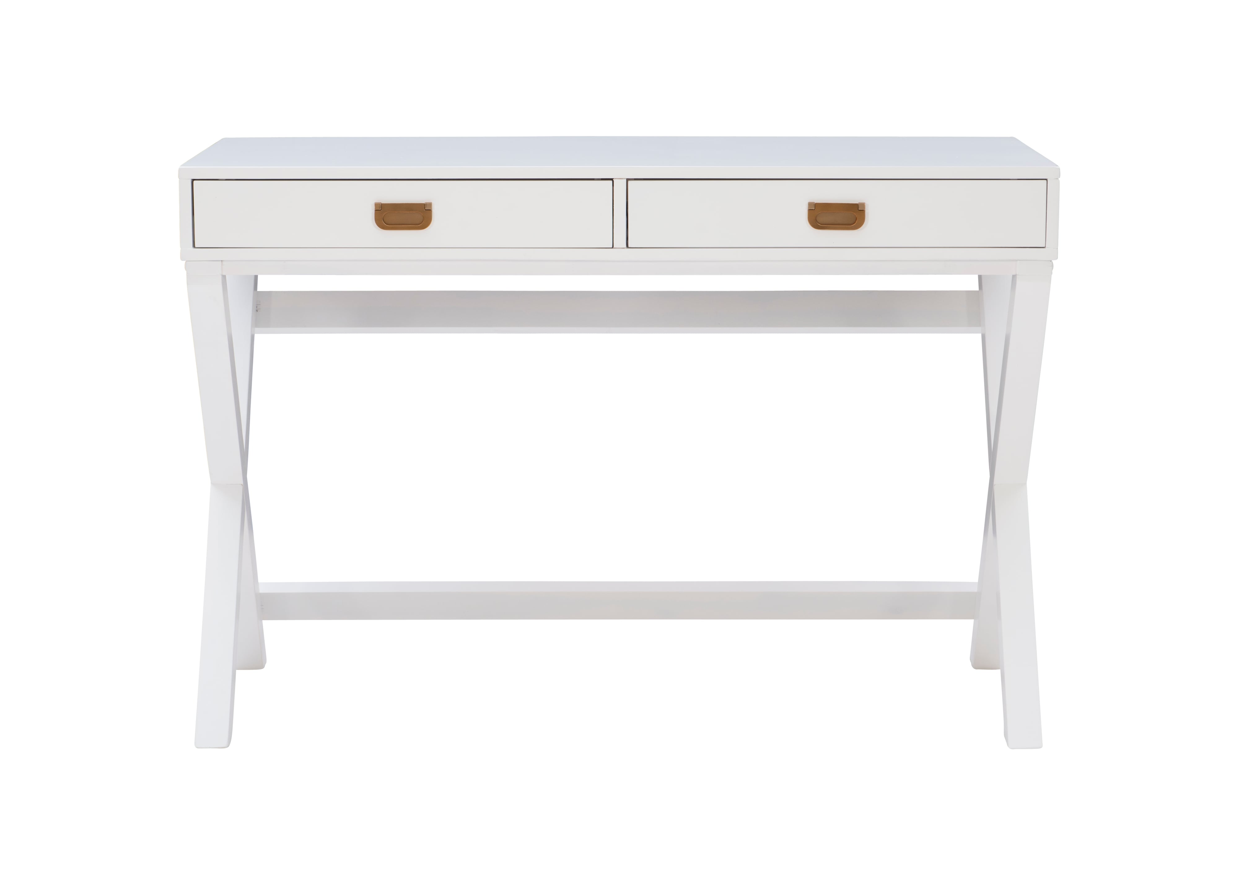 White 2-Drawer Writing Desk