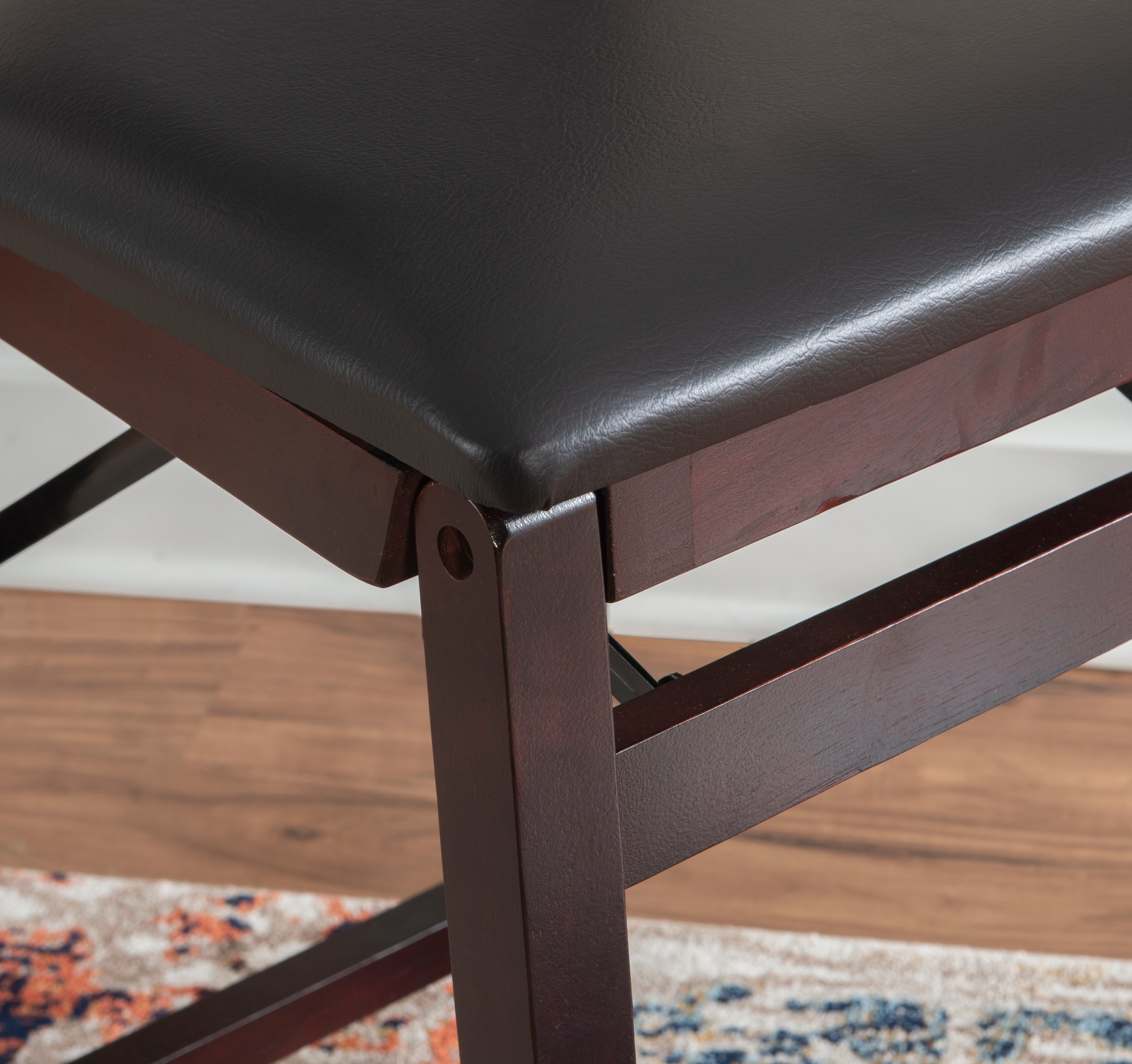 Linon Triena Pad-Back Folding Counter Stool