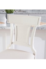 Linon Rylan Farmhouse White Upholstered Counter Stool