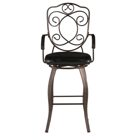 30&quot; Crest Back Swivel Counter Stool