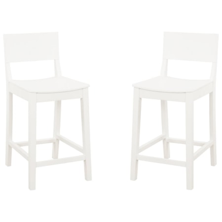 White Counter Stool Set