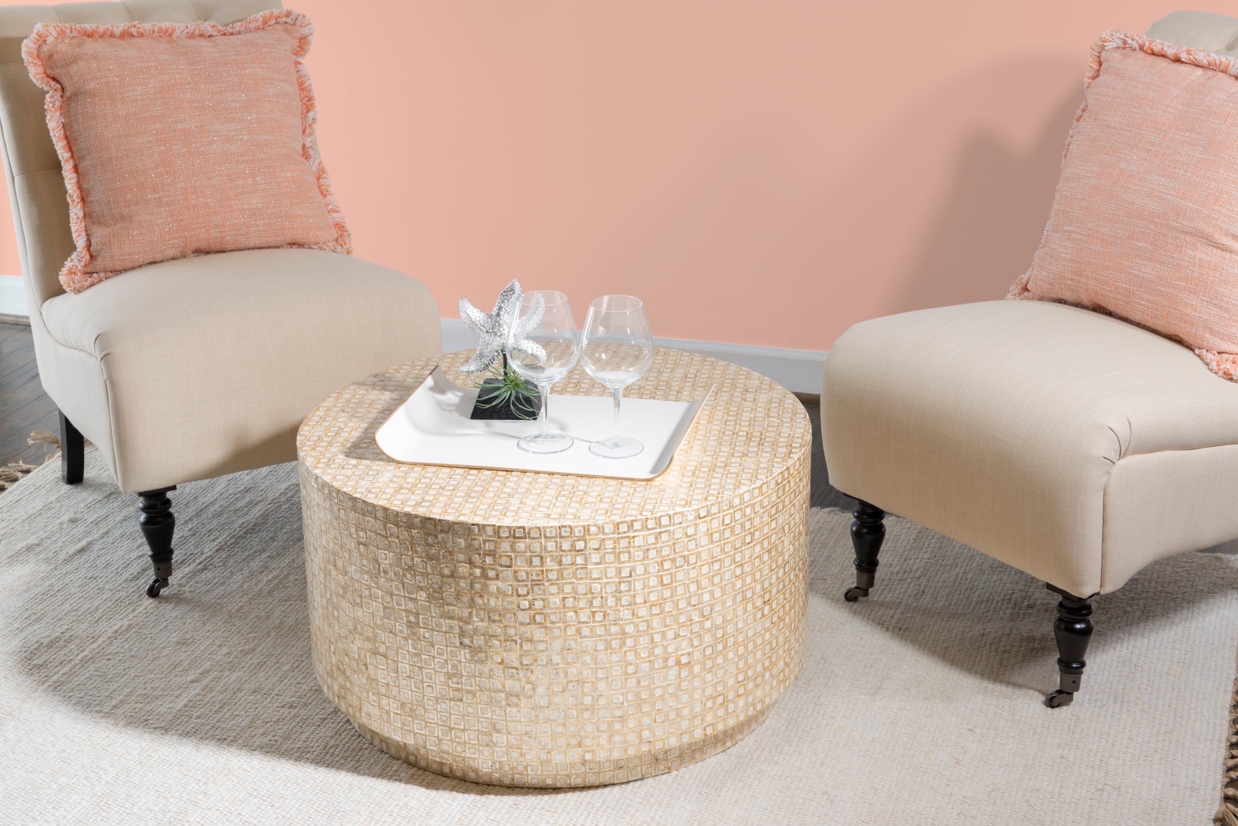 Linon Perrin Round Coffee Table