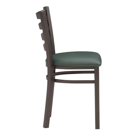 Metal Side Chair W/ Upholstered Seat