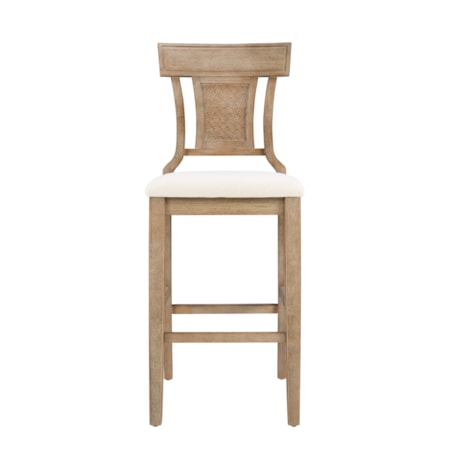 Gray Wash Upholstered Counter Stool