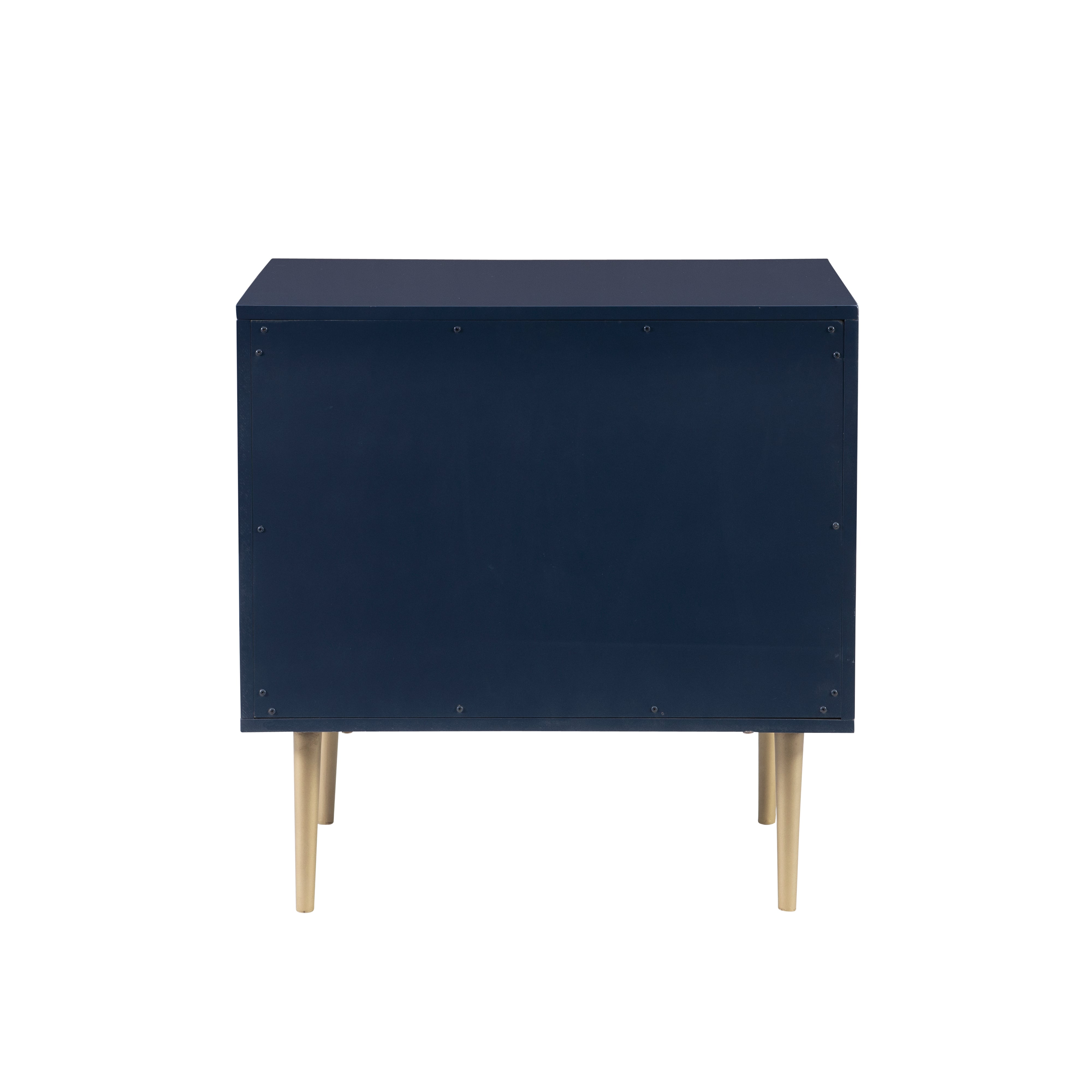 Gwyneth Glam Navy 2 Drawer Night Stand
