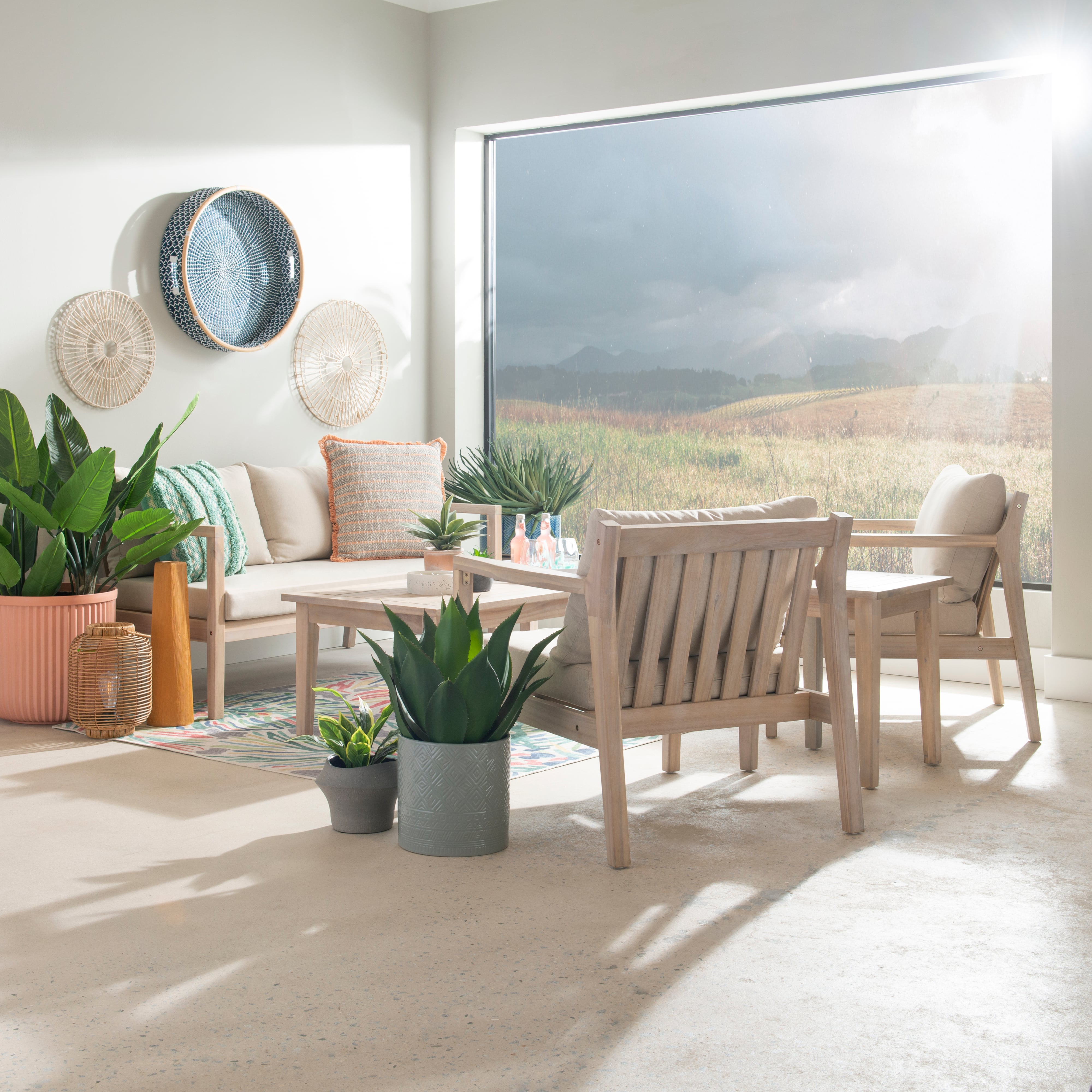 Natural 5-Piece Conversation Set