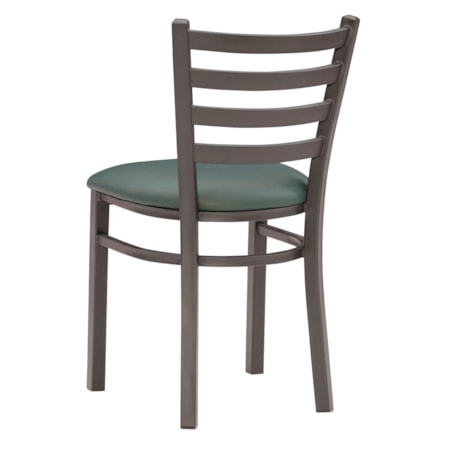 Metal Side Chair W/ Upholstered Seat