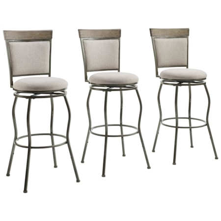 3-Piece Set Essex Pewter Stools