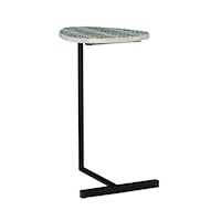 Contemporary Capiz Chairside Table
