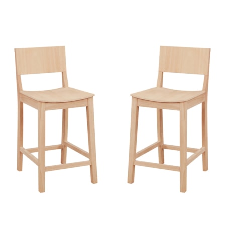 Unfinished Counter Stool Set