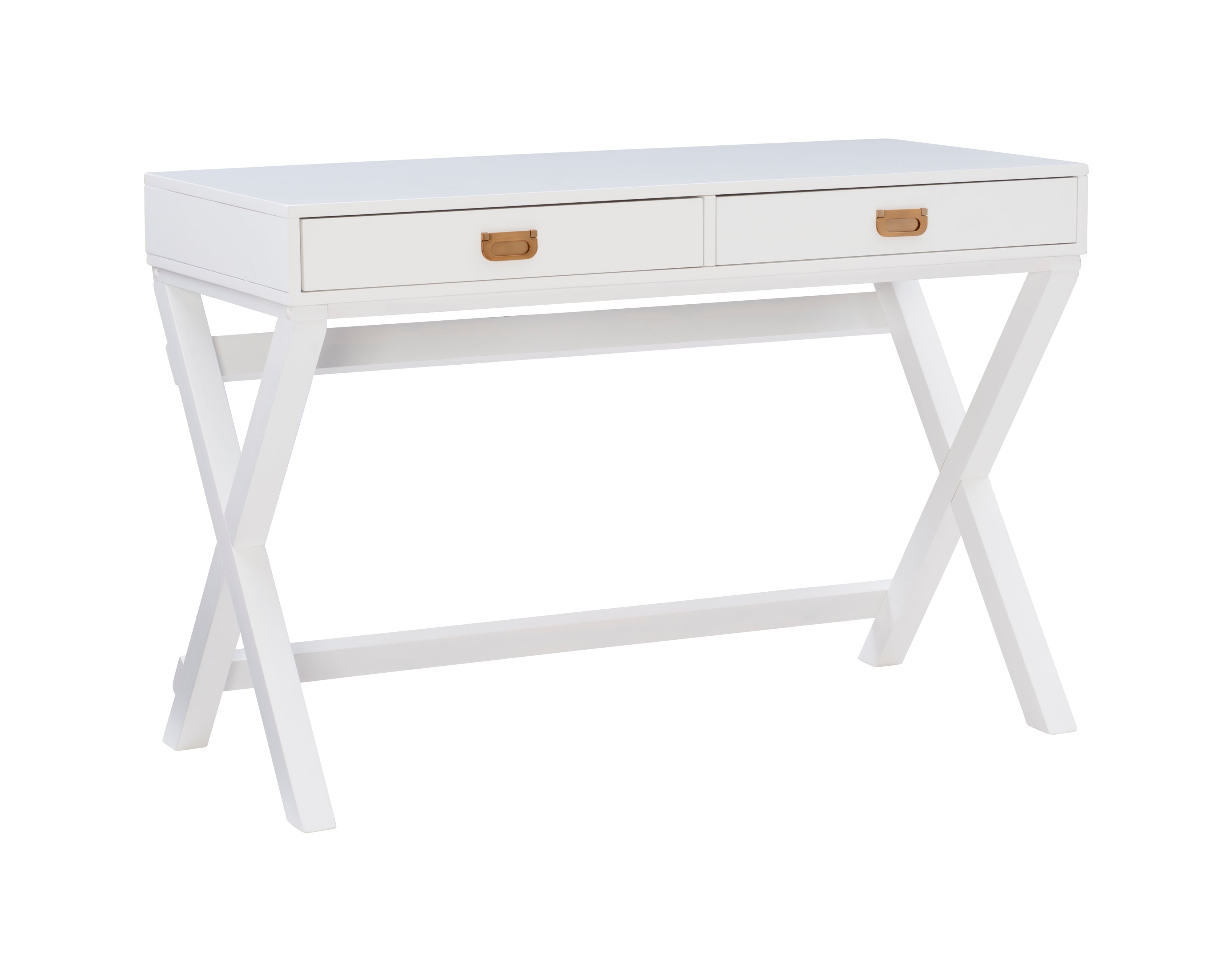 White 2-Drawer Writing Desk