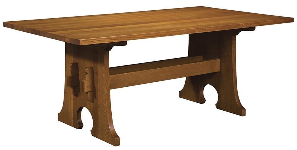 62" Keyhole Trestle Table