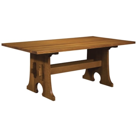 76" Keyhole Trestle Table