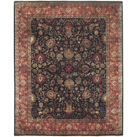 2' 9" x 12' Runner Taj Kashan Rug - Navy