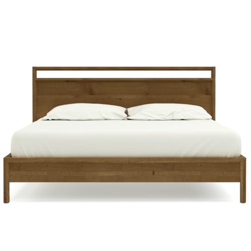 Rustic Oak Queen Platform Bed