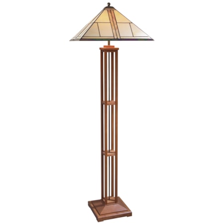 Floor Lamp with Art Glass Shade