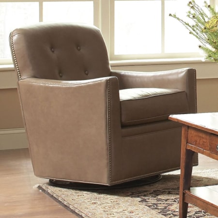 Blowing Rock Swivel Glider - Leather