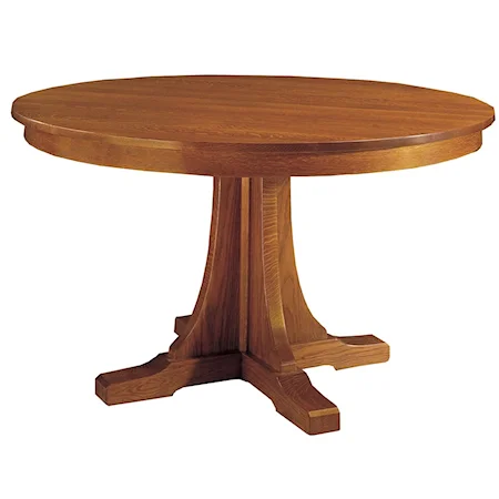 Mission Round Pedestal Dining Table
