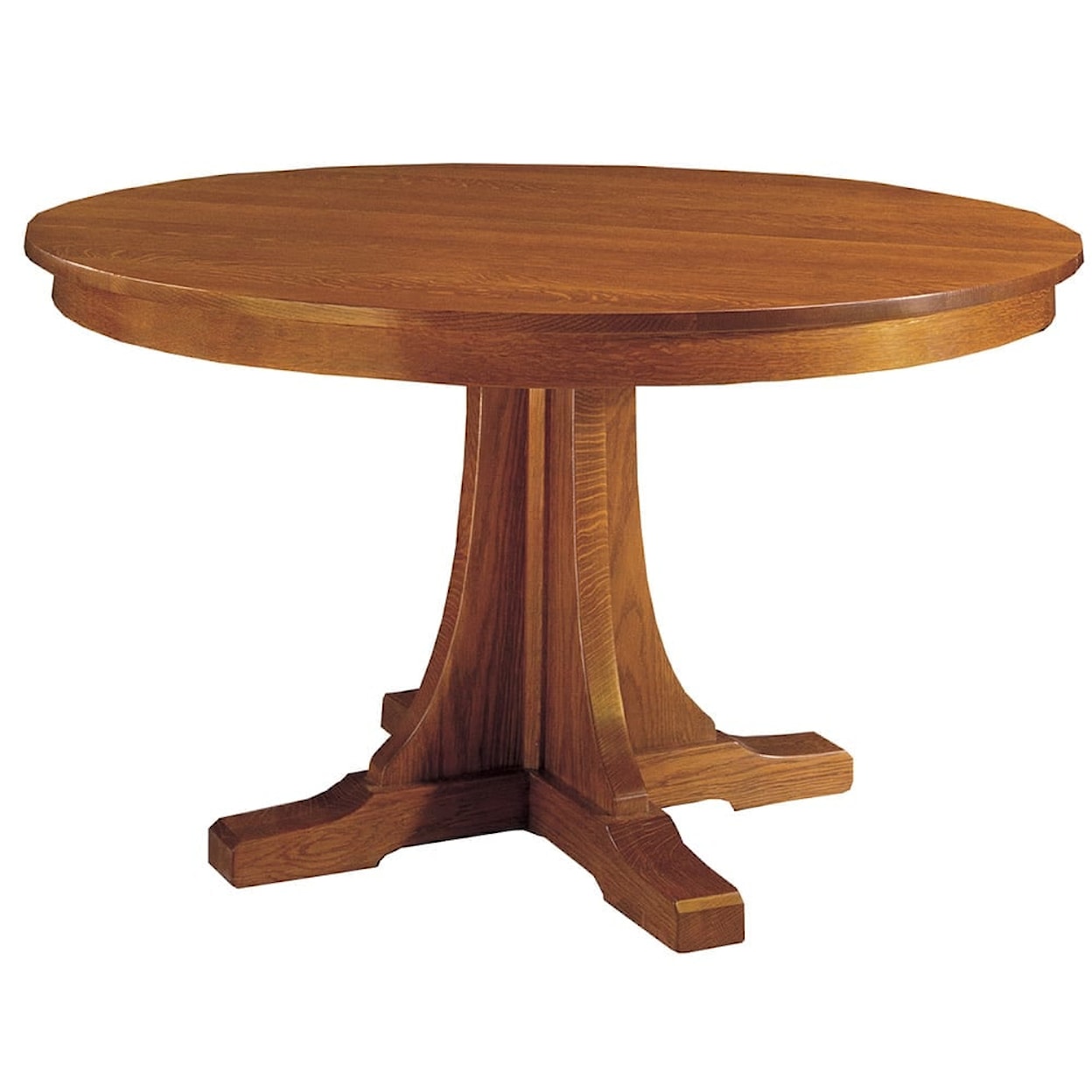 Stickley Mission Round Pedestal Dining Table