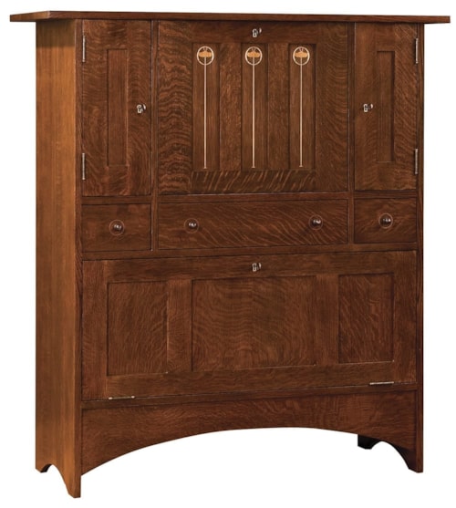 Harvey Ellis Fall-Front Bar with Bottom Doors