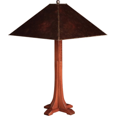 Cross Base Table Lamp with Mica Shade