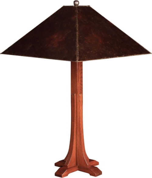 Cross Base Table Lamp with Mica Shade