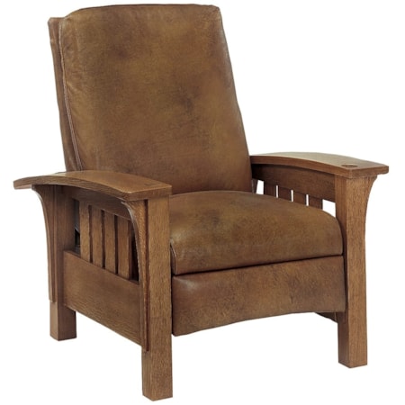 Straight Back Bow Arm Morris Manual Recliner