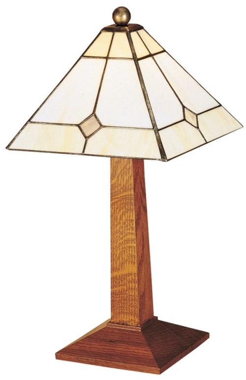Small Lamp with Art Glass Shade