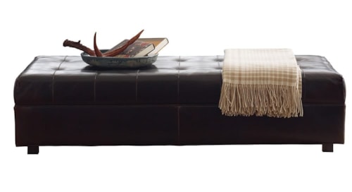 Chicago Storage Ottoman - Leather