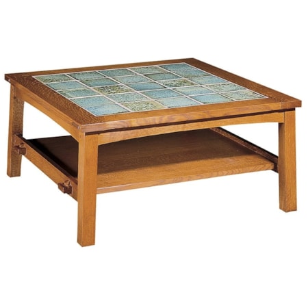 Mission Tile Top Cocktail Table