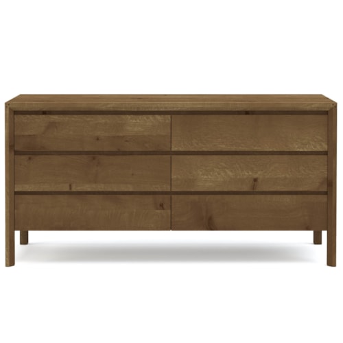 Rustic Oak 6-Drawer Dresser
