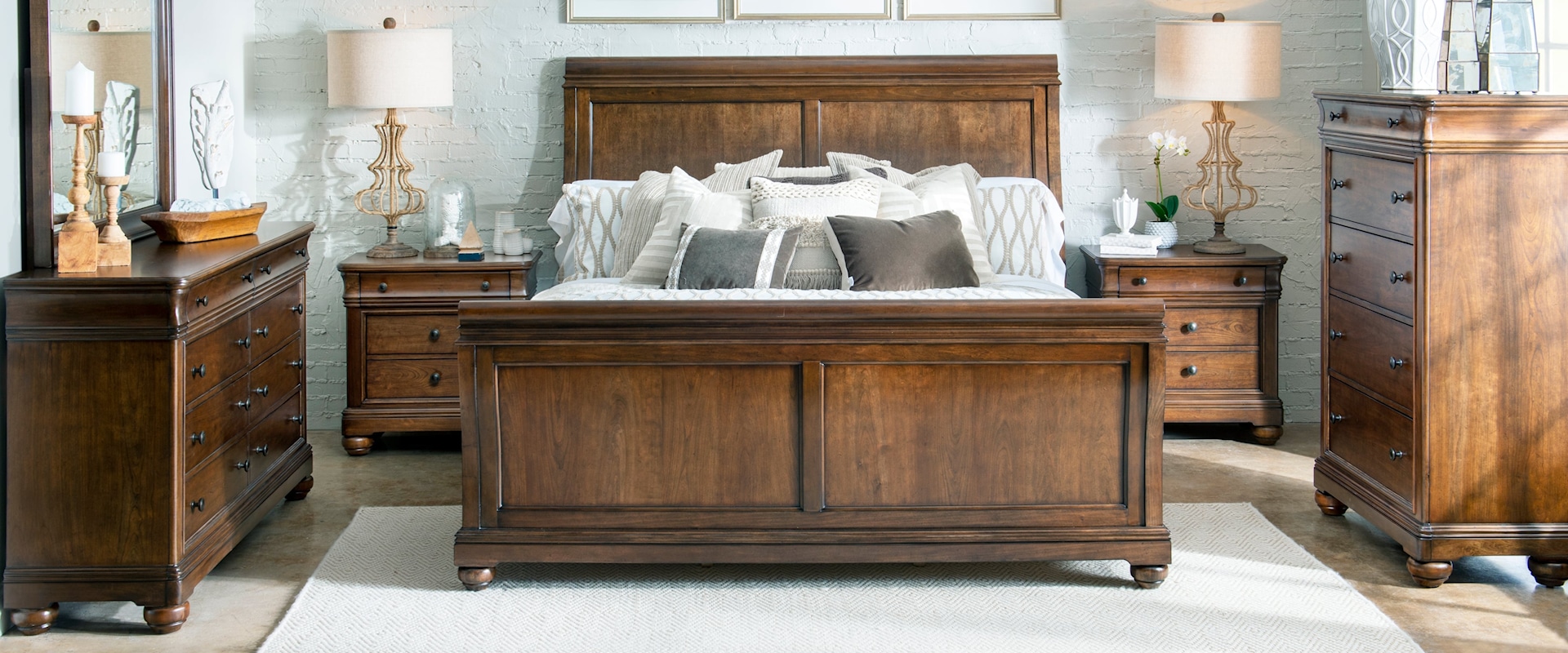Queen Sleigh Bed Only