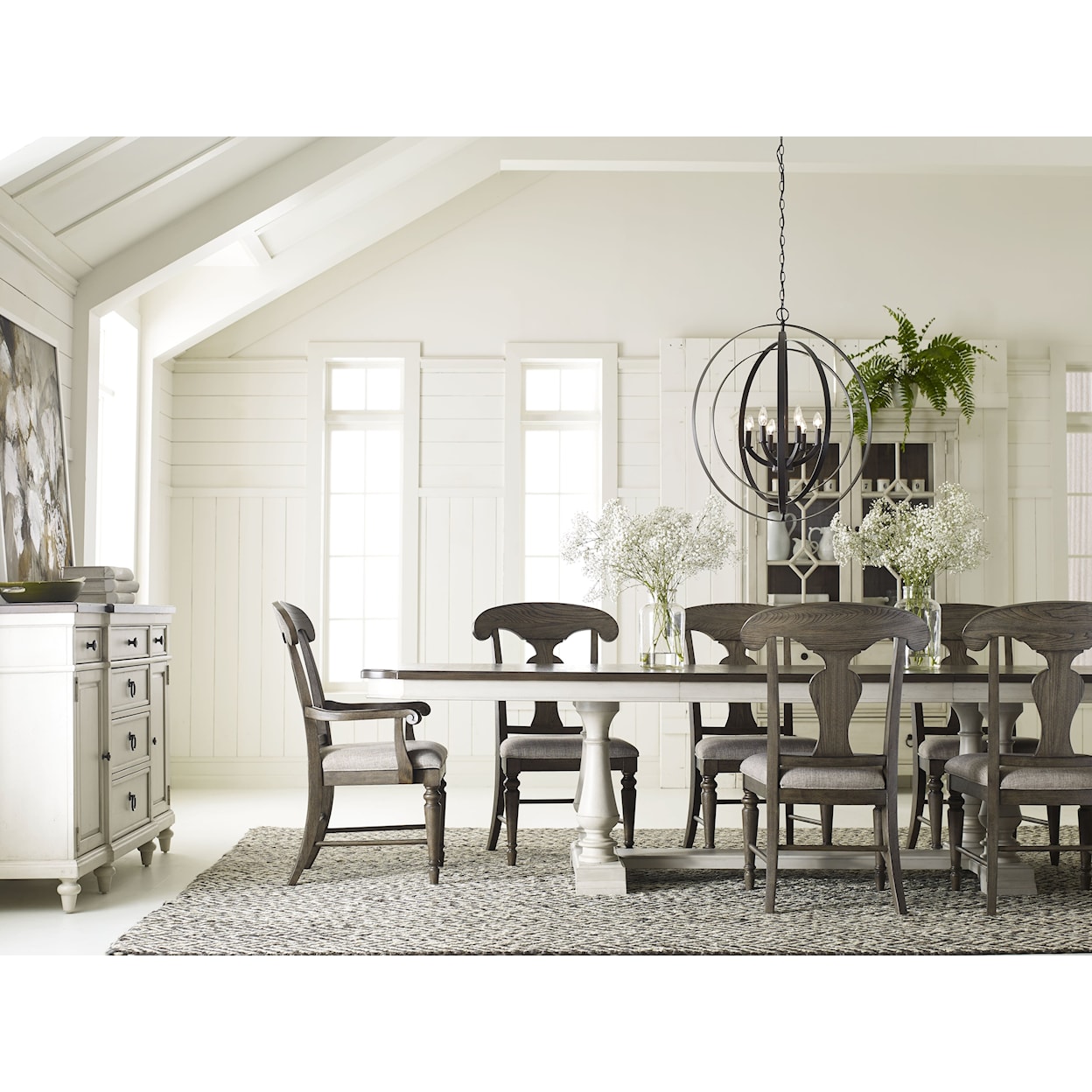 Legacy Classic Legacy Classic Trestle Table and 6 Side Chairs