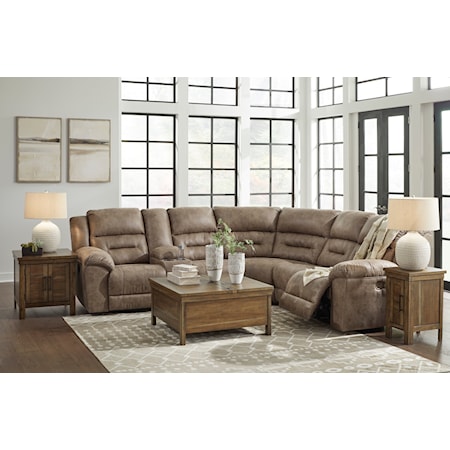 Power 5 Seat Reclining Sectional