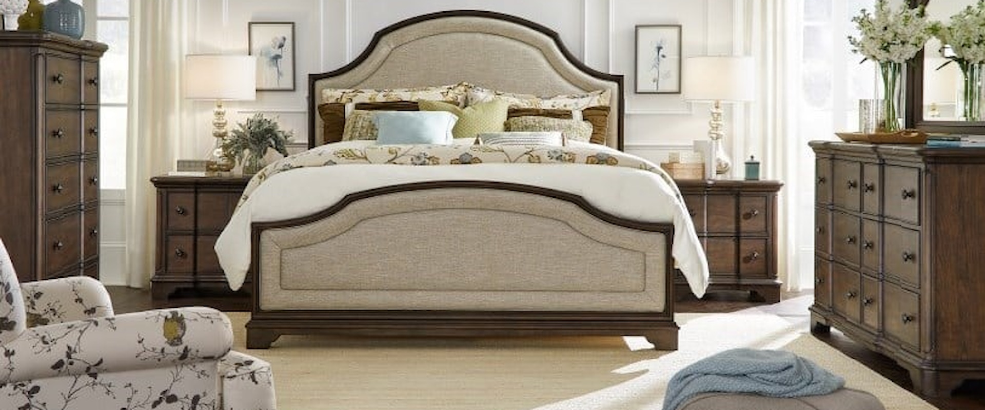 Queen Bed, Dresser, Nightstand