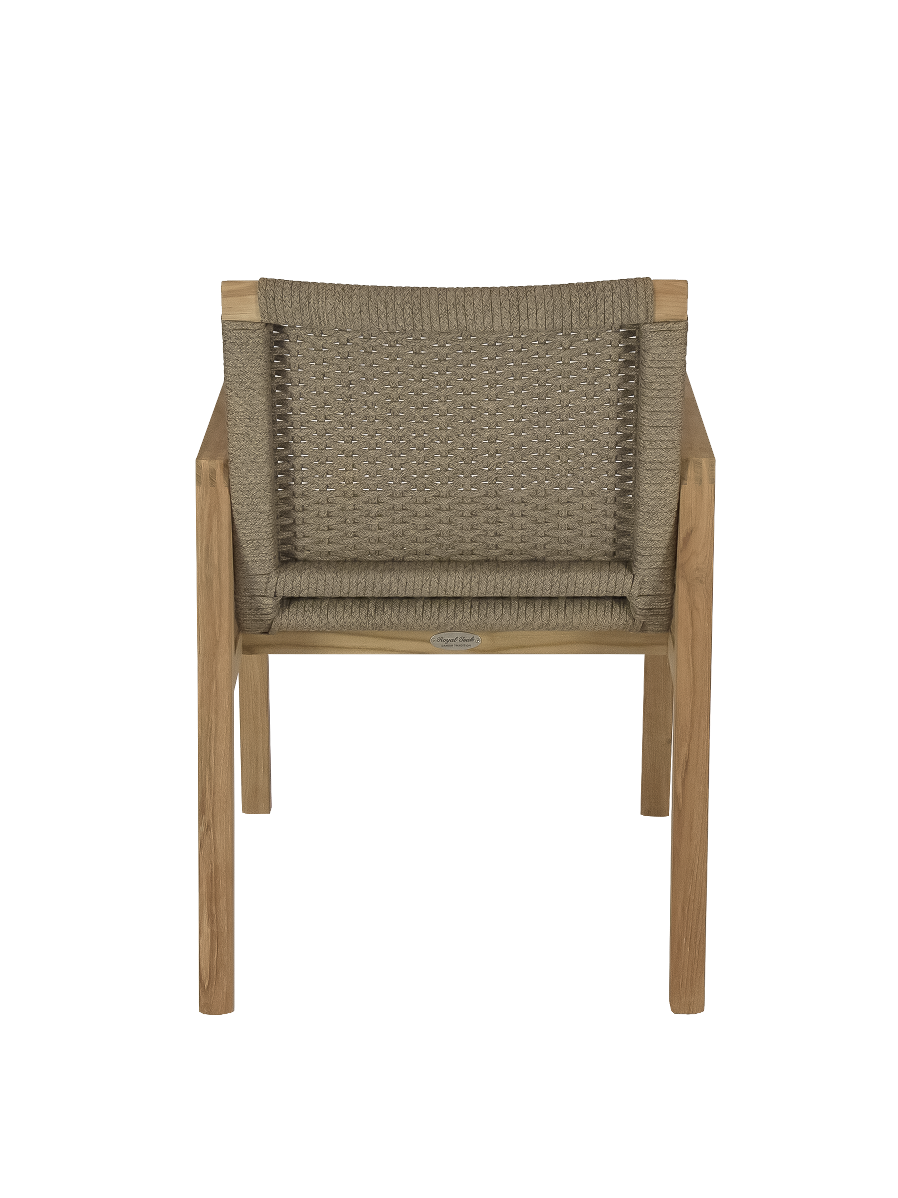 Royal Teak Collection Admiral Dining Chair in Brown Sand